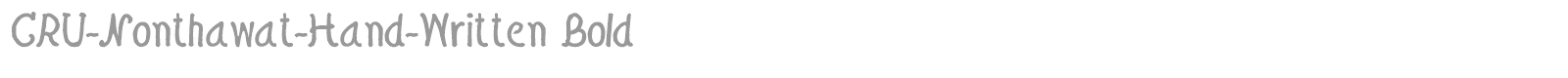 CRU-Nonthawat-Hand-Written Bold font preview